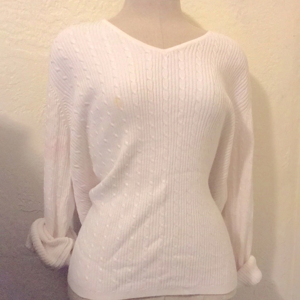 Neutral Cable Knit Sweater